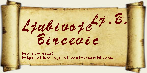 Ljubivoje Birčević vizit kartica